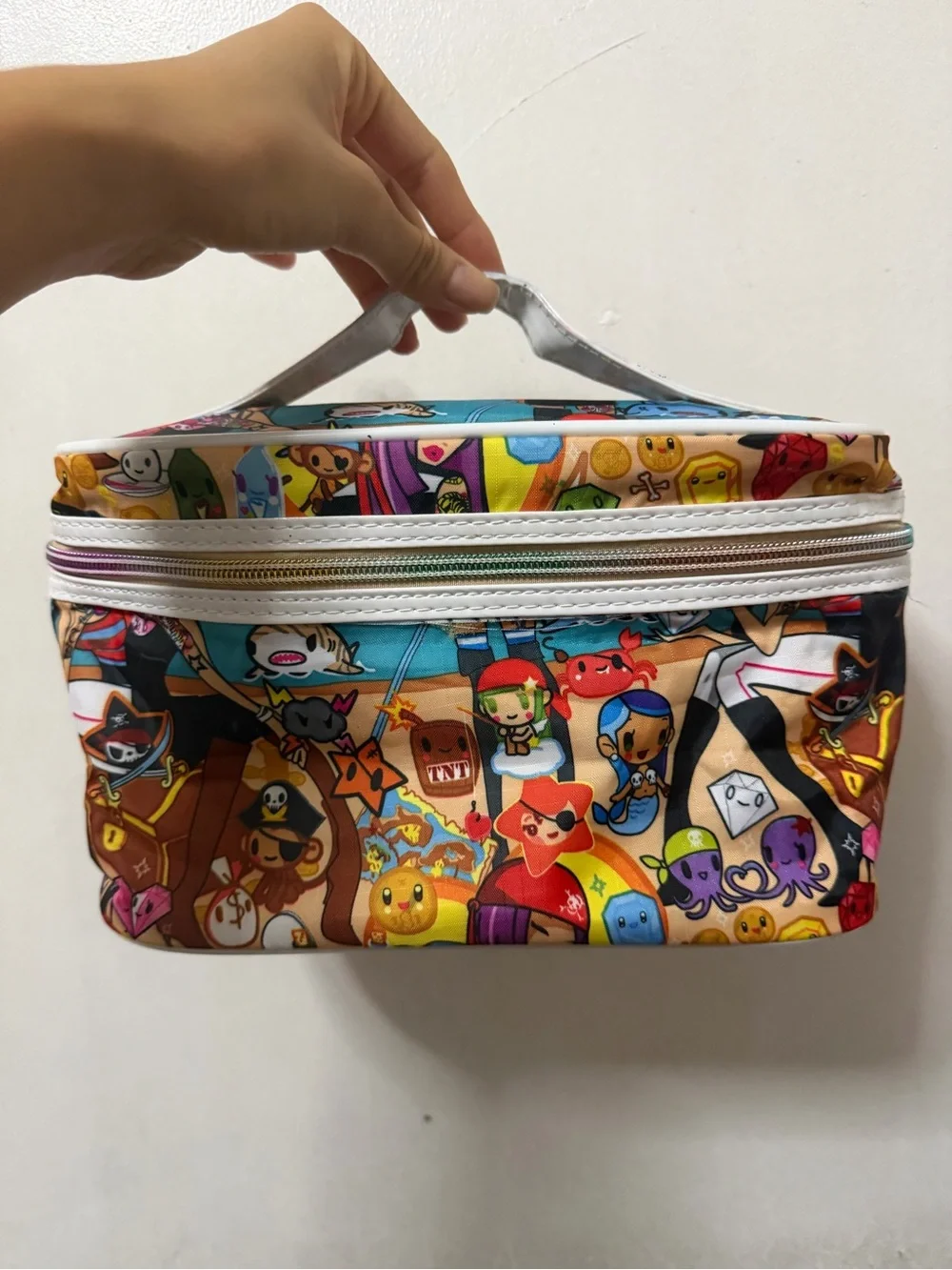 Colorful Cartoon Print Cosmetic Case